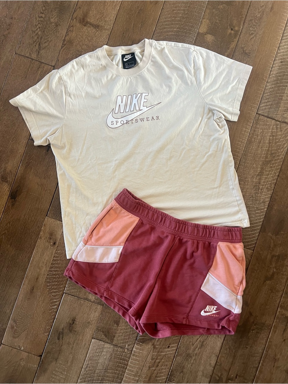 Nike Women’s Colorblock Athletic Shorts & T-Shirt